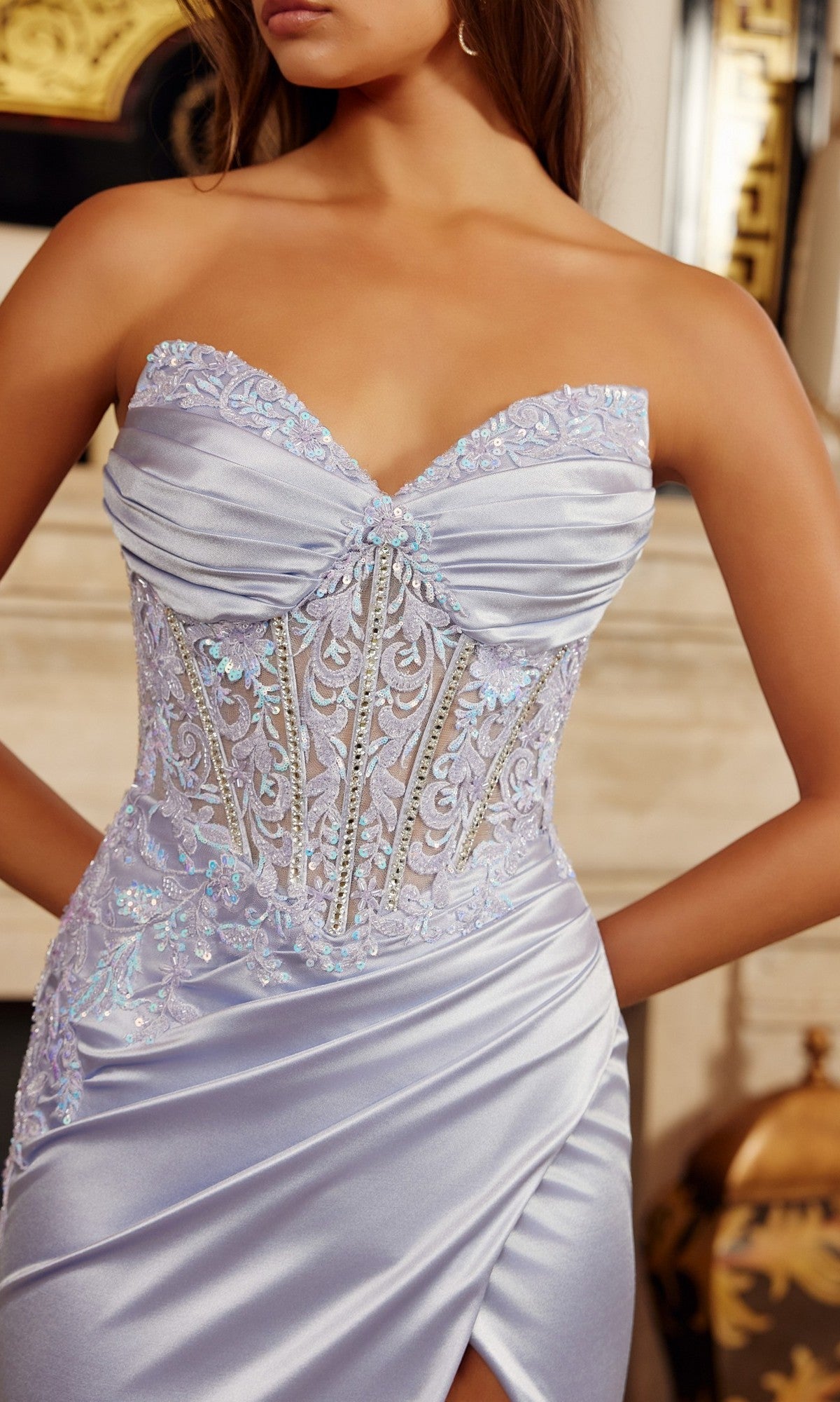 Nox Anabel Long Prom Dress h1876 - Image