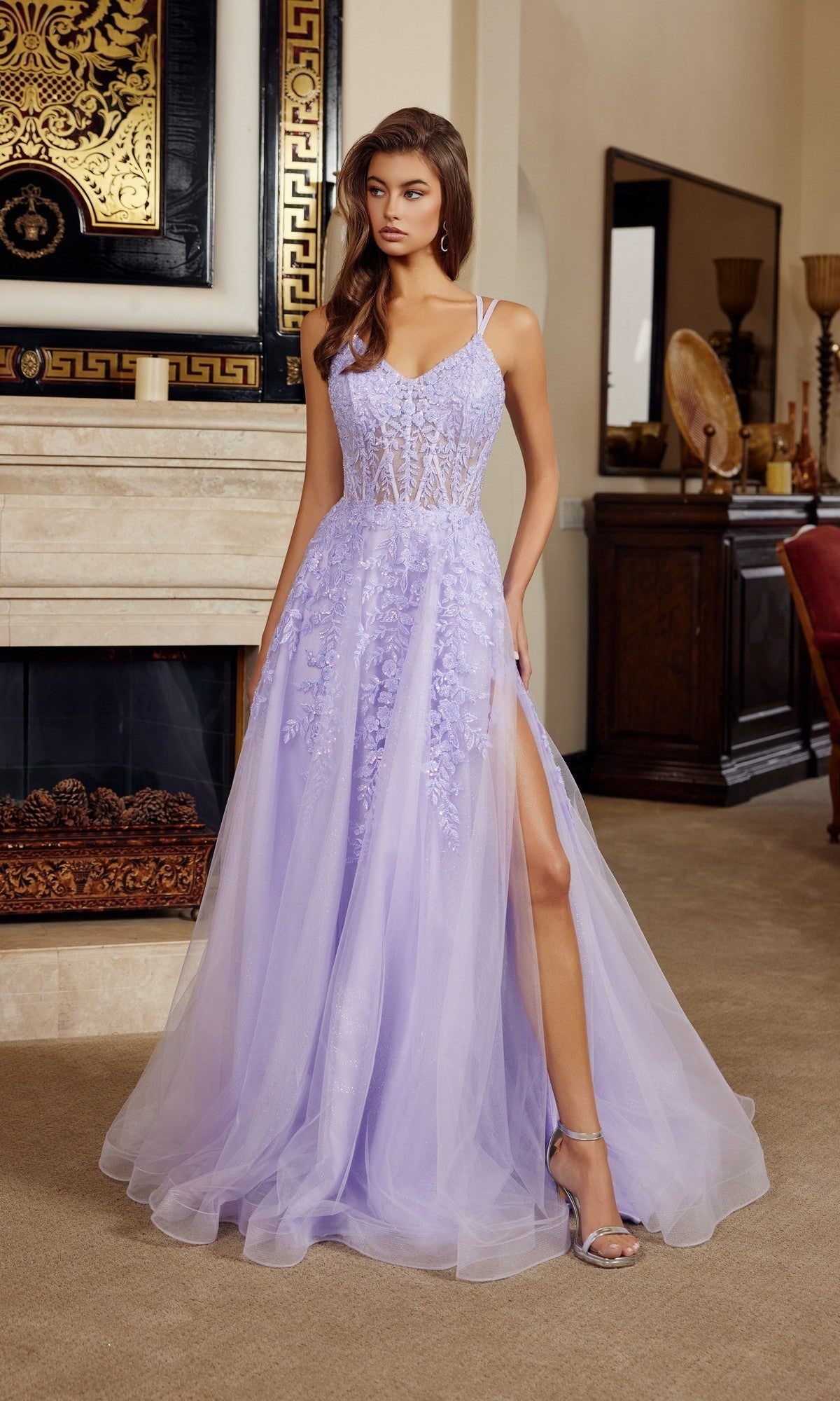 Nox Anabel Long Prom Dress h1882 - Image