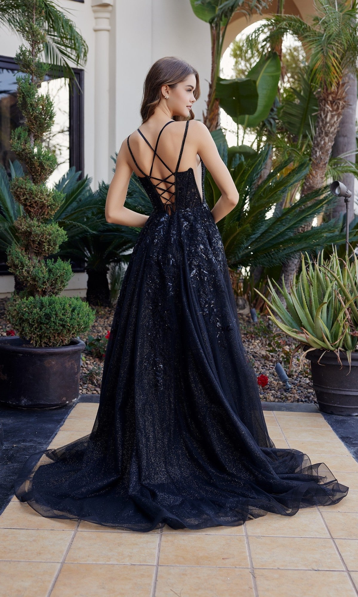 Nox Anabel Long Prom Dress h1885 - Image