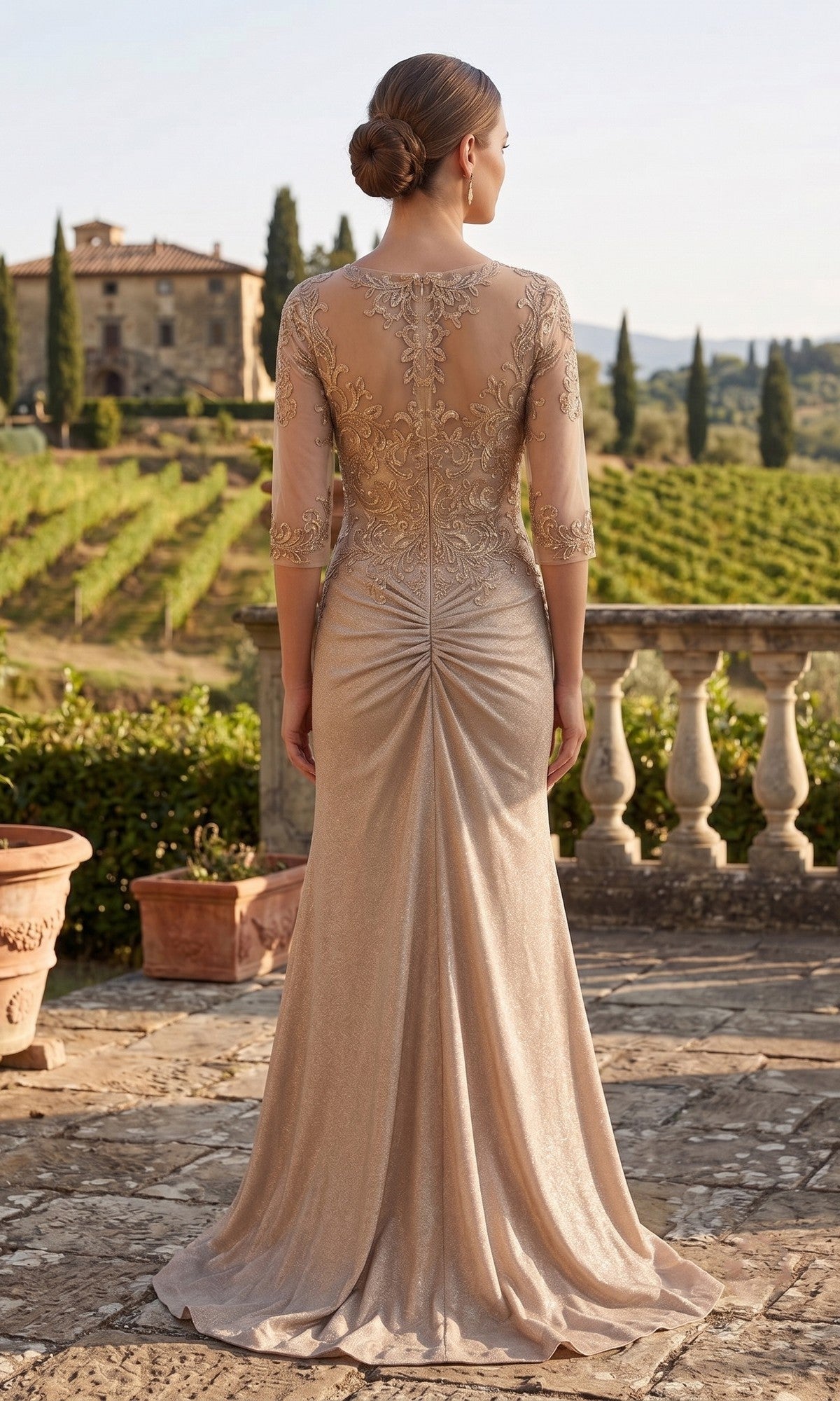 Chicas Long Mother of the Bride Dress J046