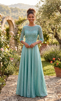 Sage Chicas Long Mother of the Bride Dress J052