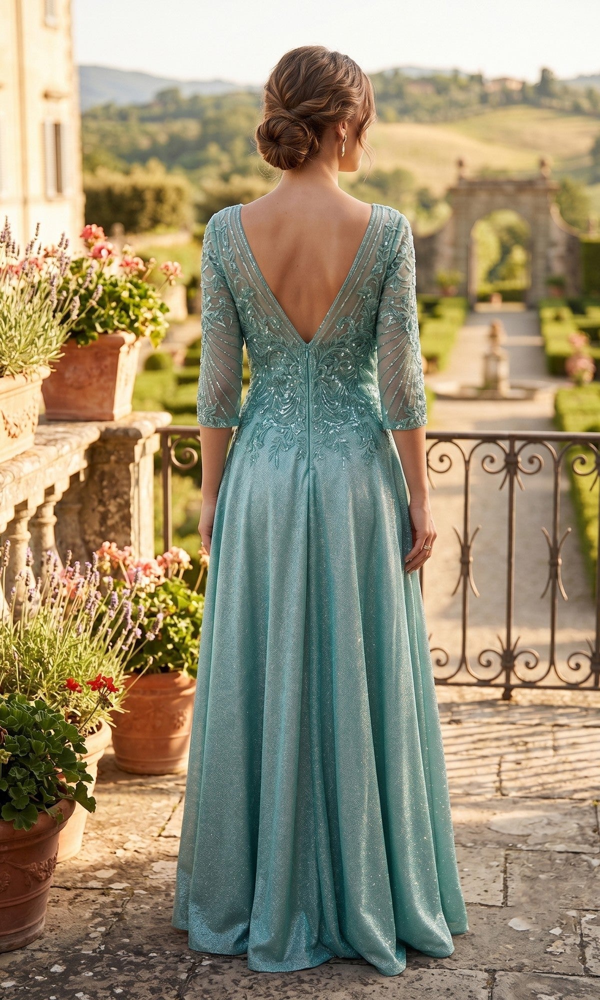 Chicas Long Mother of the Bride Dress J052