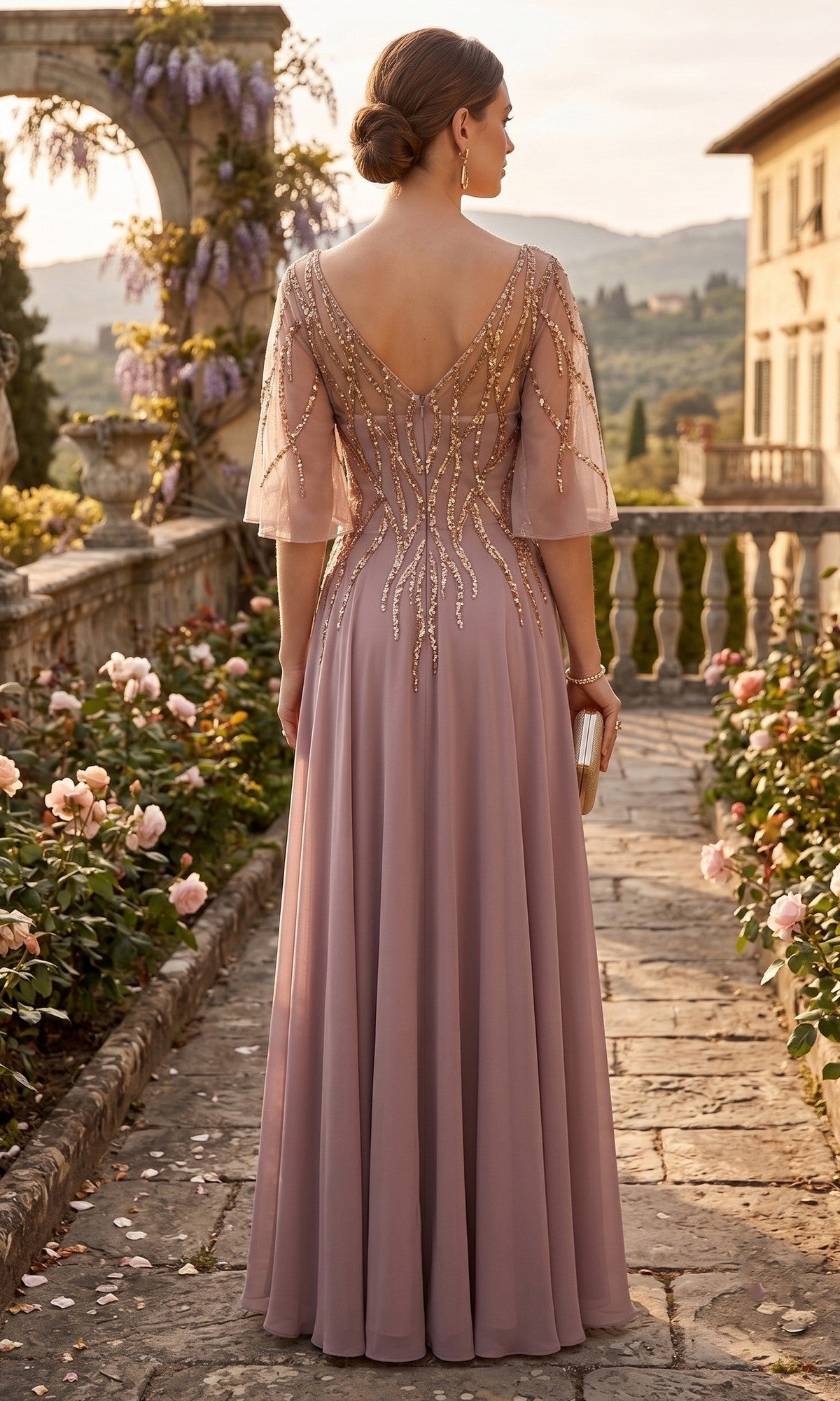 Chicas Long Mother of the Bride Dress J064