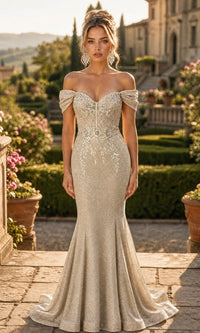 Champagne Gold Chicas Long Formal Dress J066
