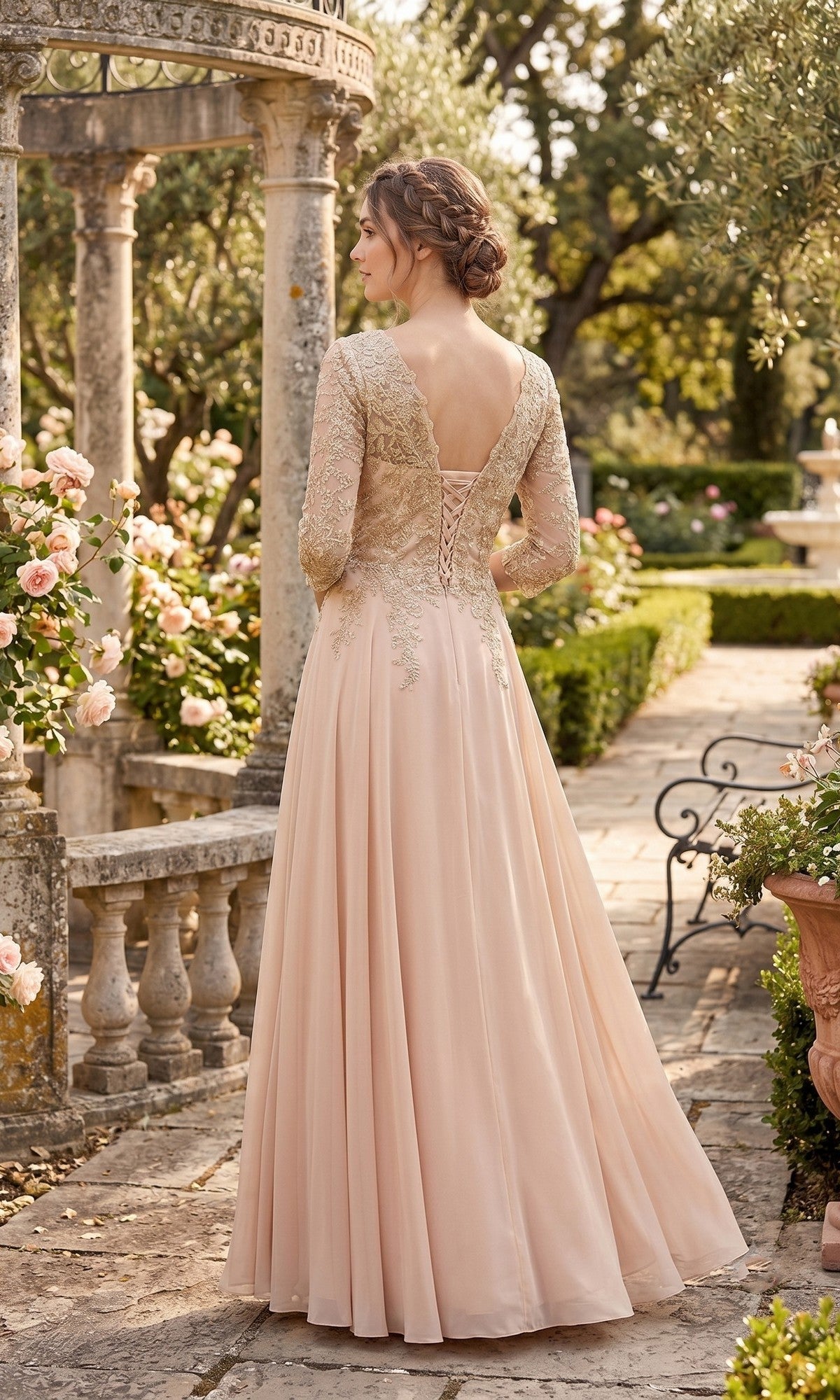 Chicas Long Mother of the Bride Dress J070