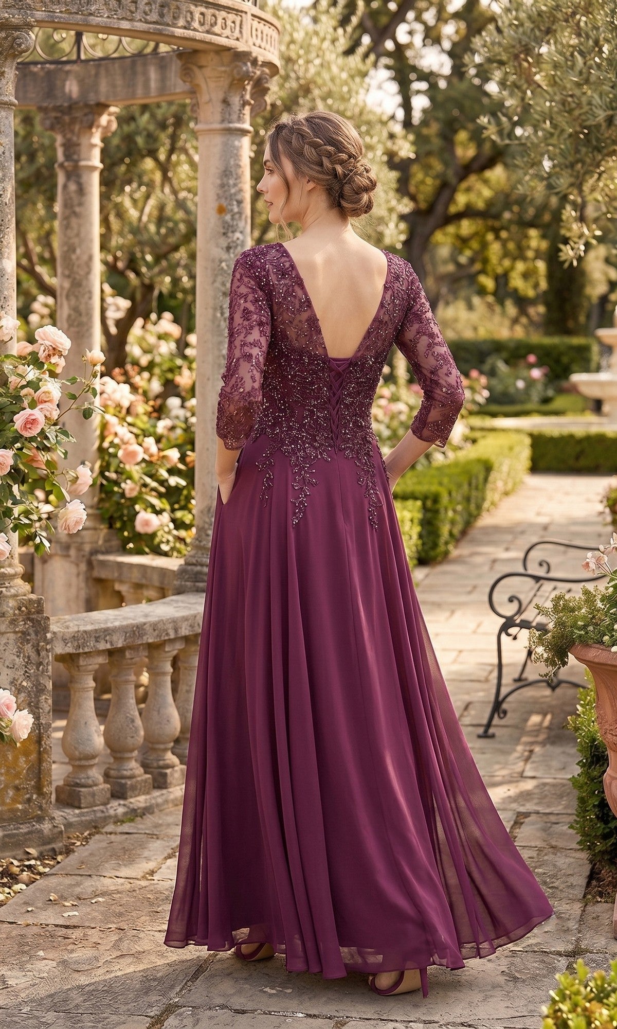 Chicas Long Mother of the Bride Dress J070