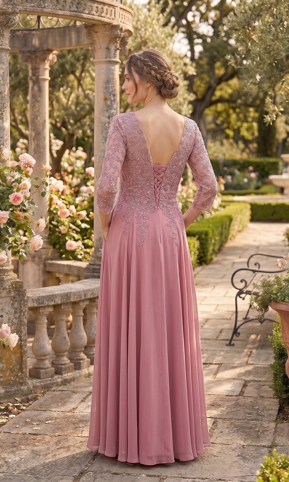 Chicas Long Mother of the Bride Dress J070