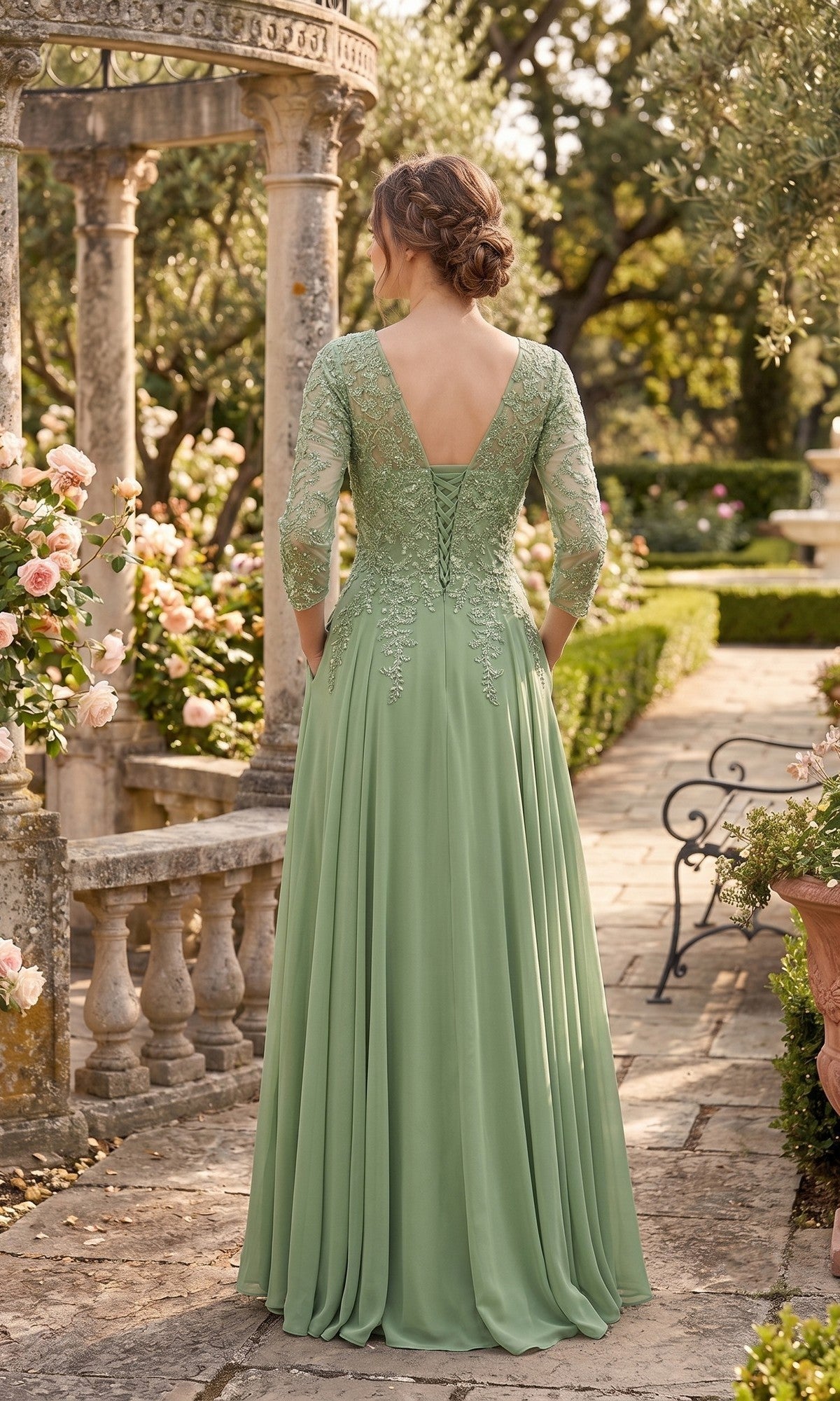 Chicas Long Mother of the Bride Dress J070