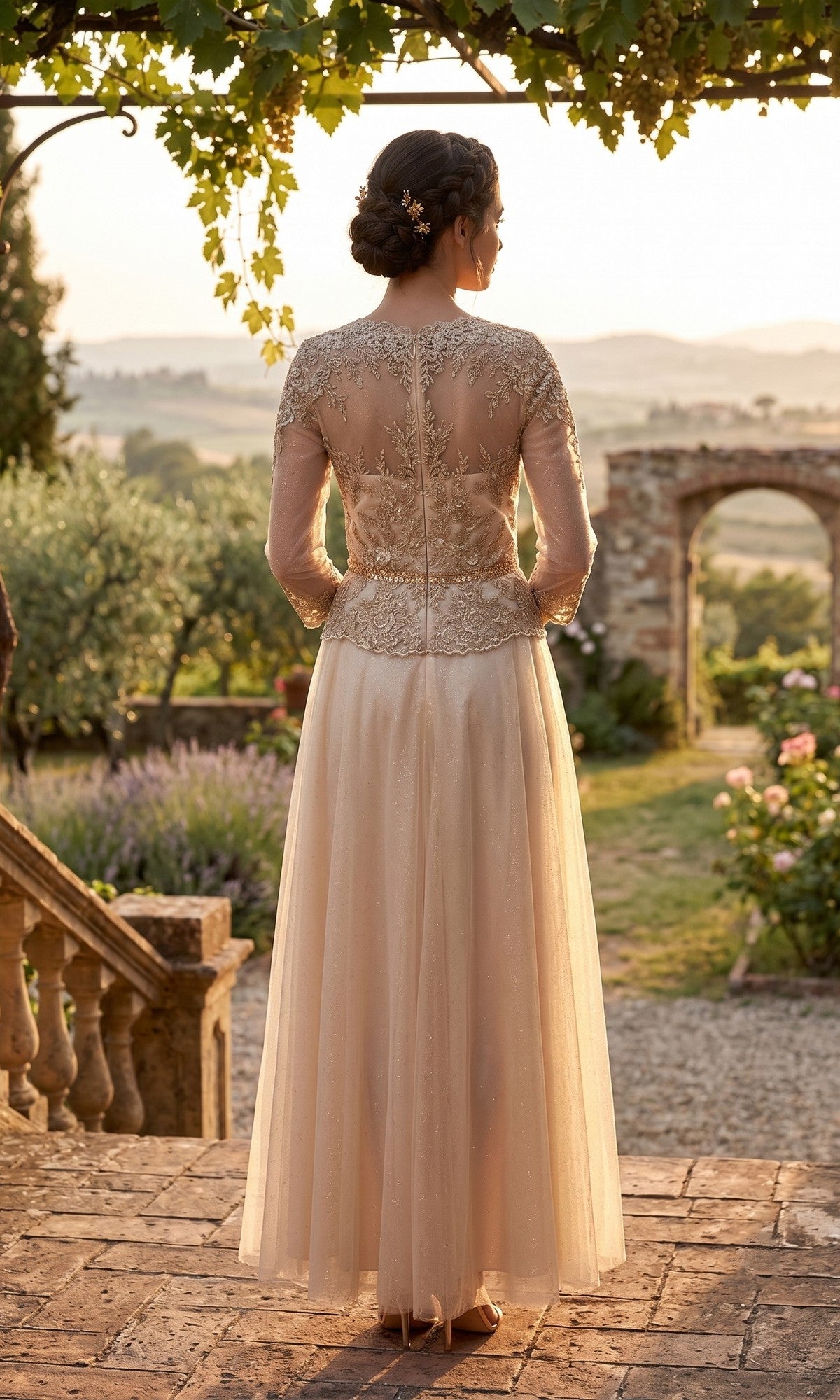 Chicas Long Mother of the Bride Dress J082