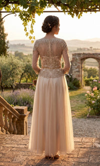 Chicas Long Mother of the Bride Dress J082