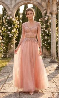Rose Chicas Long Mother of the Bride Dress J082