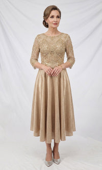 Champagne Chicas Midi Wedding Guest Dress J152