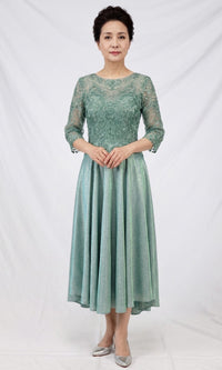 Sage Chicas Midi Wedding Guest Dress J152