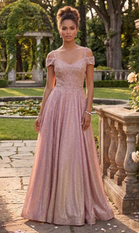 Rose Gold Chicas Long Mother of the Bride Dress J169