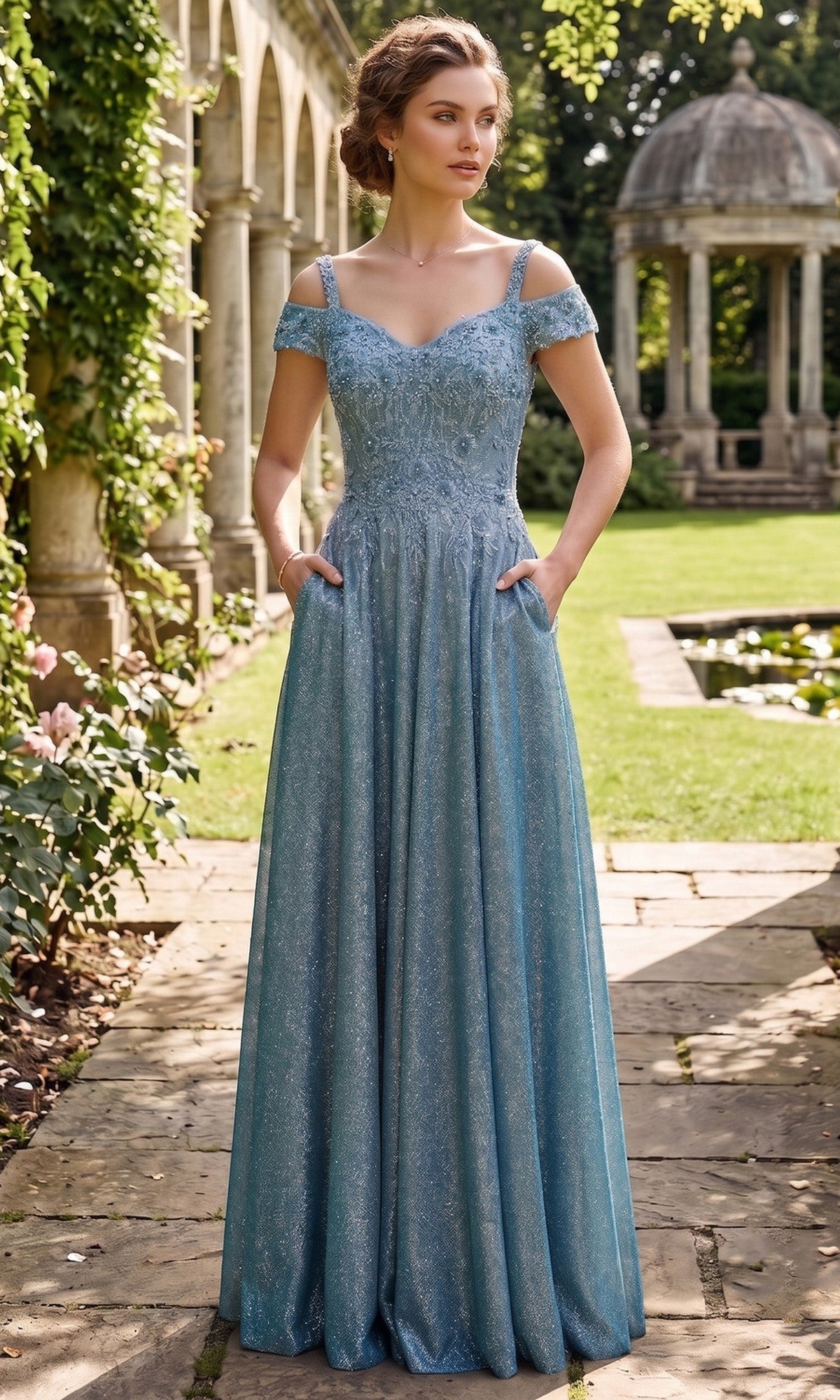 Chicas Long Mother of the Bride Dress J169