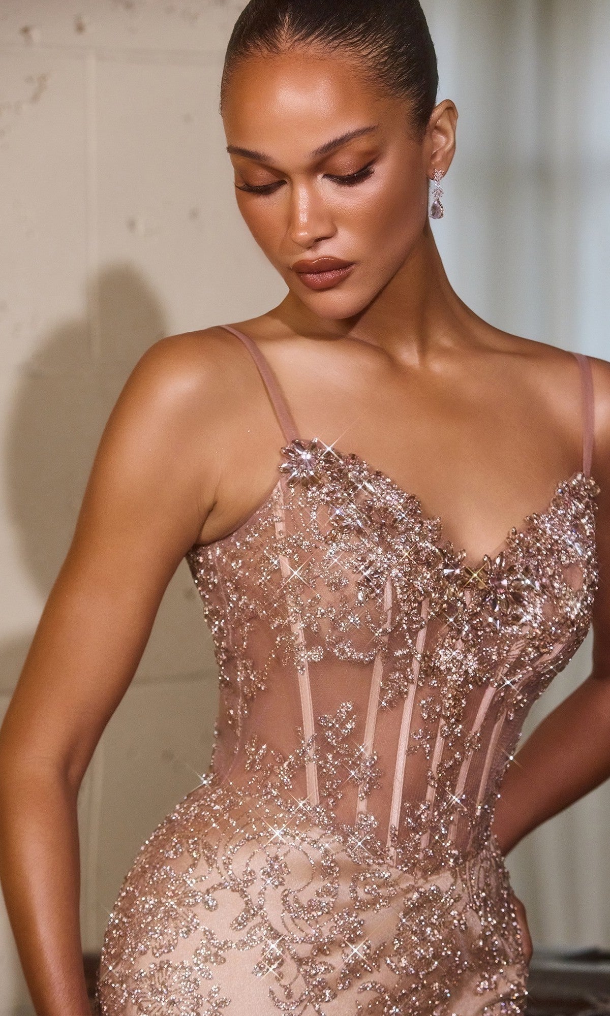 Ladivine Long Formal Dress J889 - Image