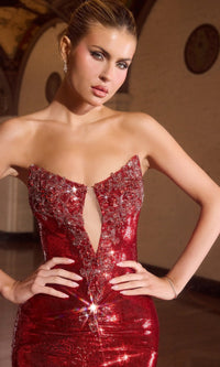 Ladivine Long Formal Dress J894 - Image