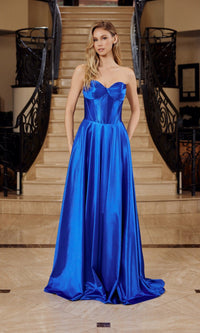 Royal Blue Nox Anabel Long Prom Dress k1735 - Image