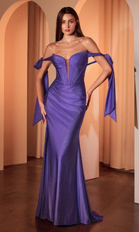 Purple Ladivine Long Formal Dress KV1120 - Image
