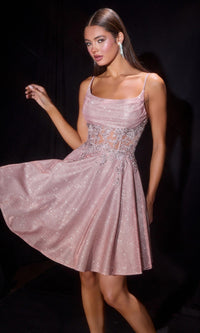 Rose Ladivine Short Party Dress KV1152