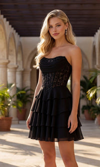 Black Nox Anabel Short Cocktail Party Dress Q7121