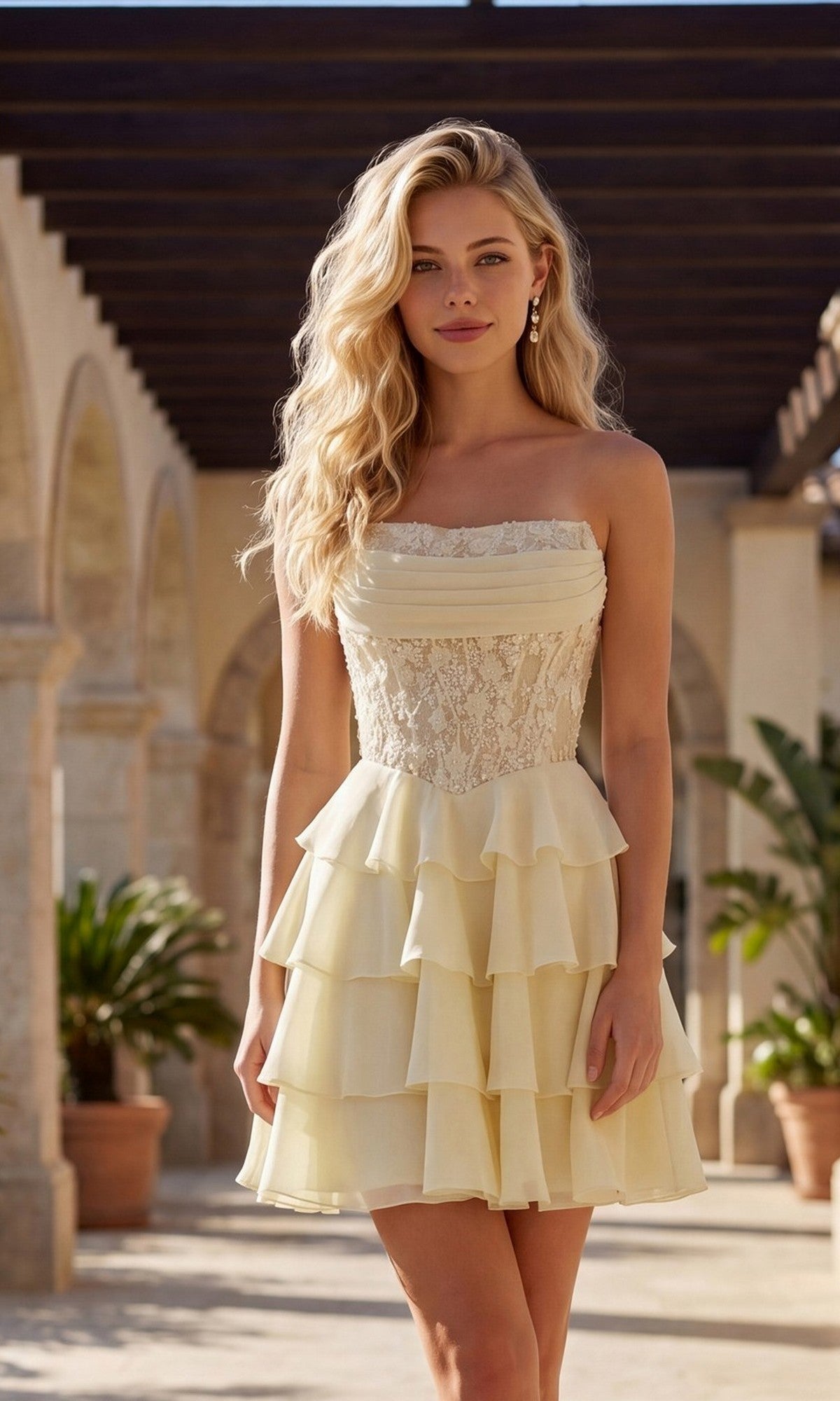 Lemon Nox Anabel Short Cocktail Party Dress Q7121