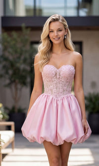 Baby Pink Nox Anabel Short Homecoming Dress Q7122