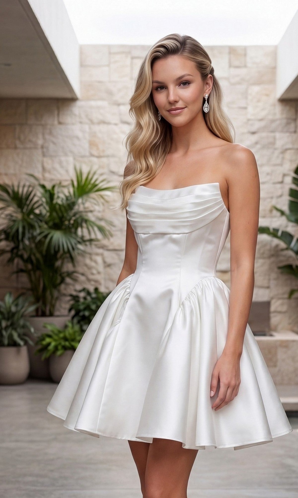 White Nox Anabel Short Homecoming Dress R7068W
