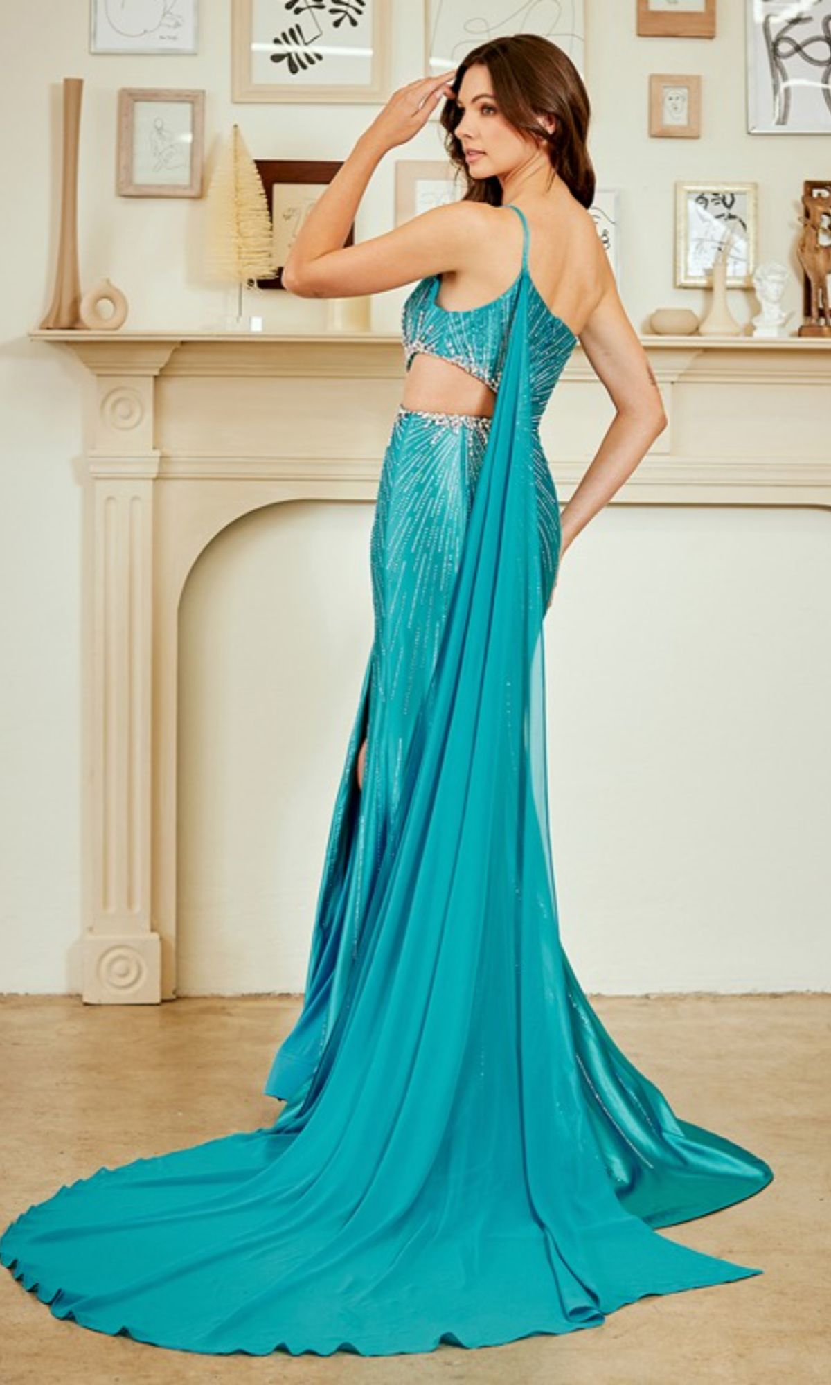 Amelia Couture Long Prom Dress SU097