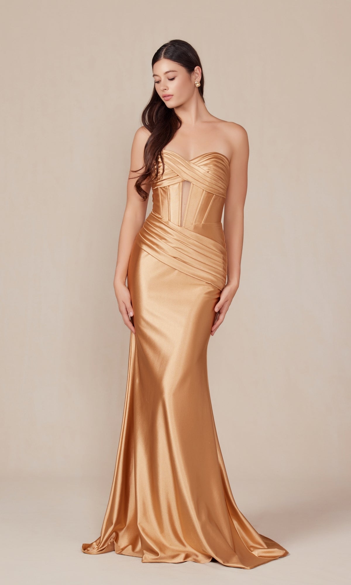 Nox Anabel T1500 Long Fitted Evening Prom Dress - Ocean Blue / 10 Nox Anabel T1500 Long Fitted Evening Prom Dress - Ocean Blue / 10