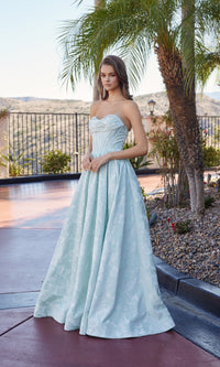 Sage Green Nox Anabel Long Prom Dress t1912 - Image