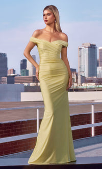 Pale Yellow Amoris Long Prom Dress T402