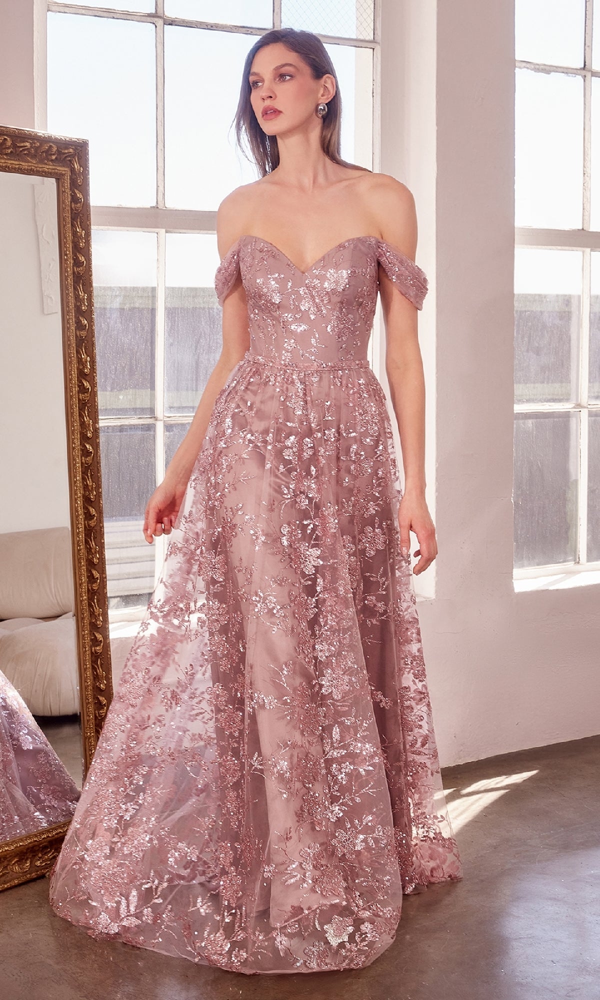 Mauve Ladivine Long Formal Dress t607