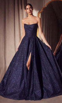 Navy Amoris Long Prom Dress T701