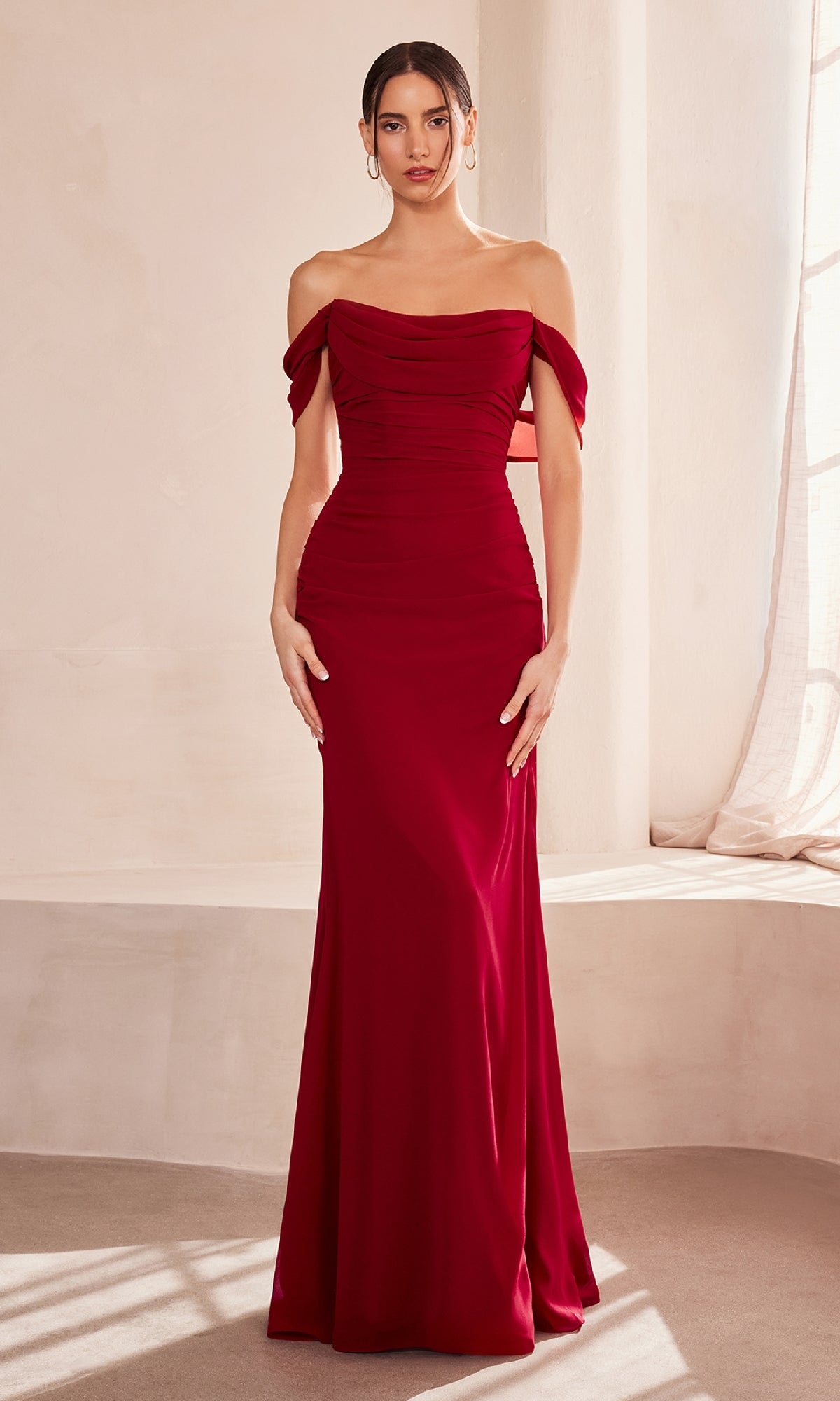 Burgundy Amoris Long Prom Dress T705