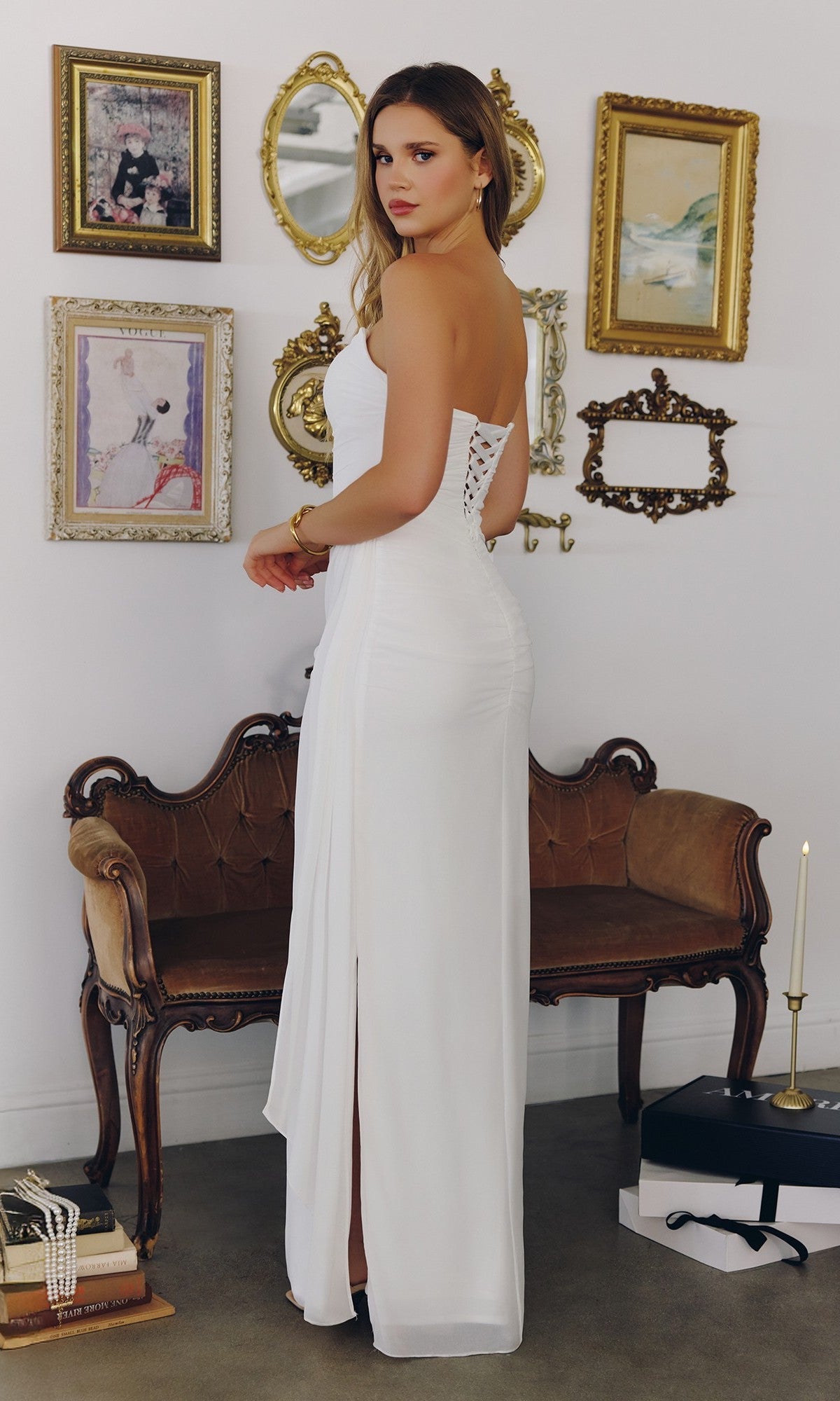 Amoris Long Formal Dress T726W - Image