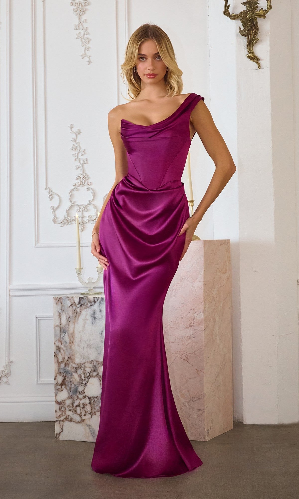 Long Formal Dress T727 by Amoris Berry / 3XLarge