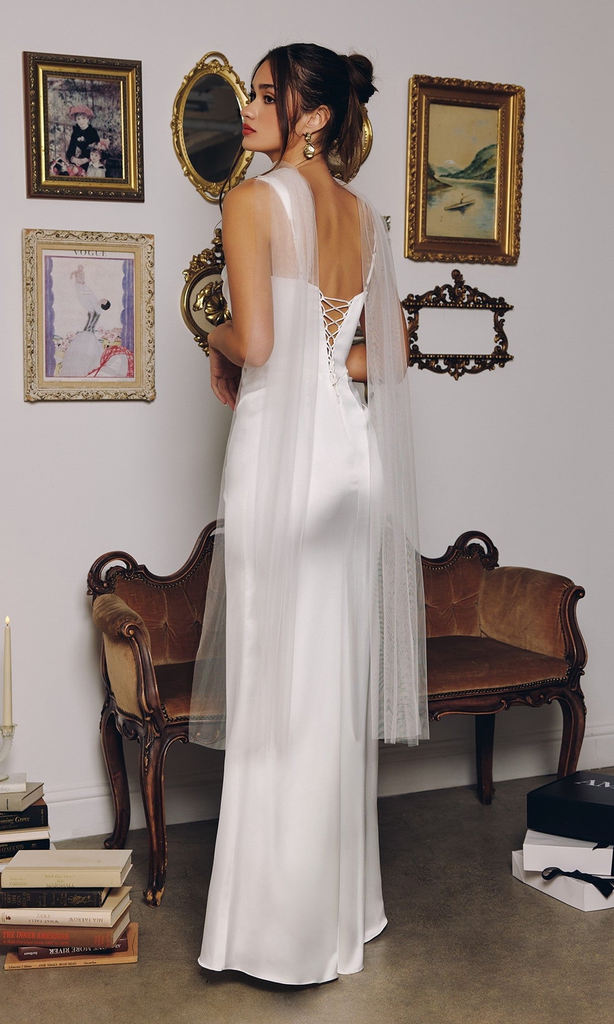 Amoris Long Wedding Dress t729w - Image