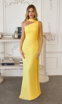 Light Yellow Amoris Long Formal Dress T730 - Image