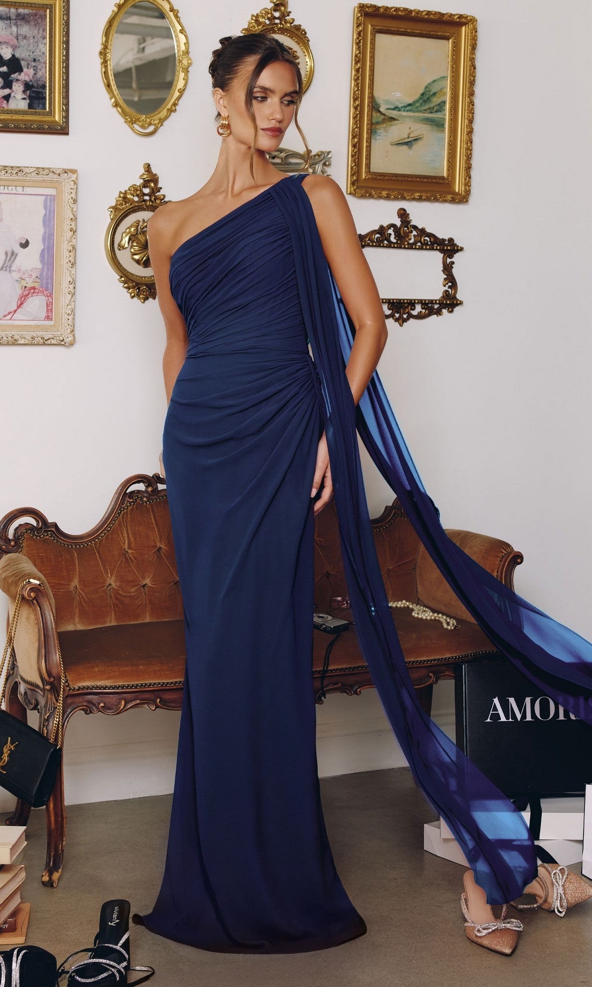 Amoris T730 Prom Dress - Navy | NewYorkDress Amoris T730 Prom Dress - Navy | NewYorkDress