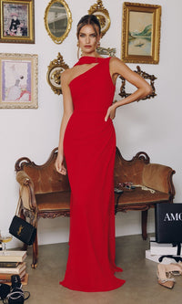 Red Amoris Long Formal Dress T730 - Image