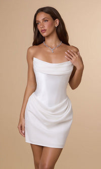 Off White Amoris Short Off-White Party Dress T731W