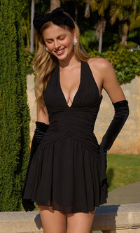 Black Amoris Short Party Dress T737