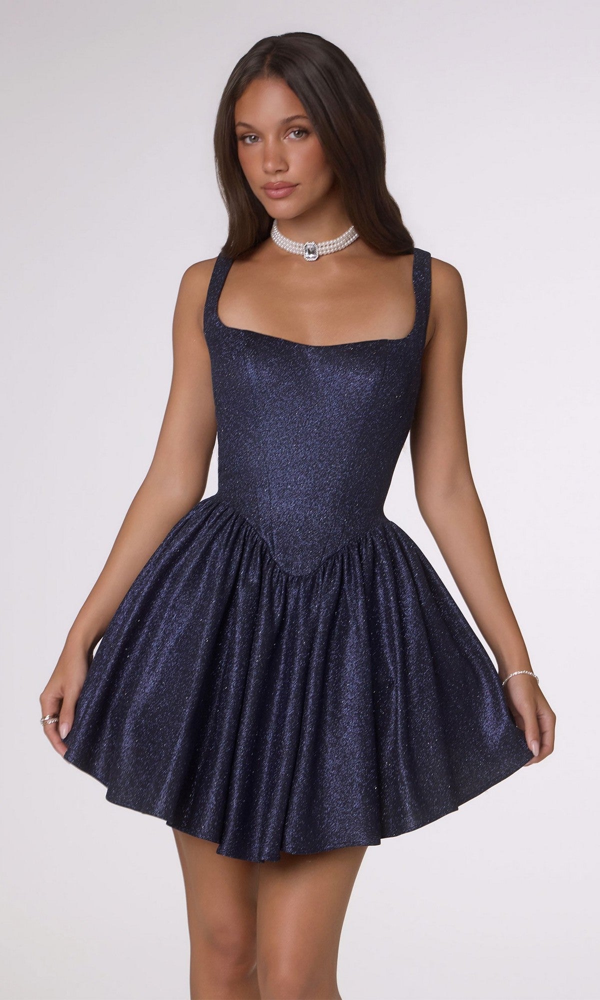 Navy Amoris Short Party Dress T738