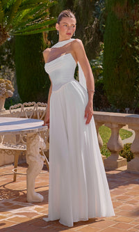 Off White Amoris Long Off-White Formal Dress T741W