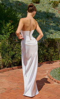 Amoris Long Off-White Prom Dress T747W
