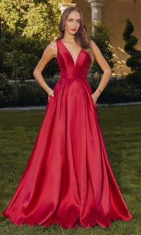Burgundy Amoris Long Formal Dress T814 - Image