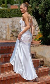 Amoris Long Off-White Prom Dress T819W