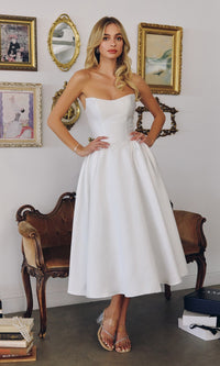 Off White Amoris Long Formal Dress T822W - Image