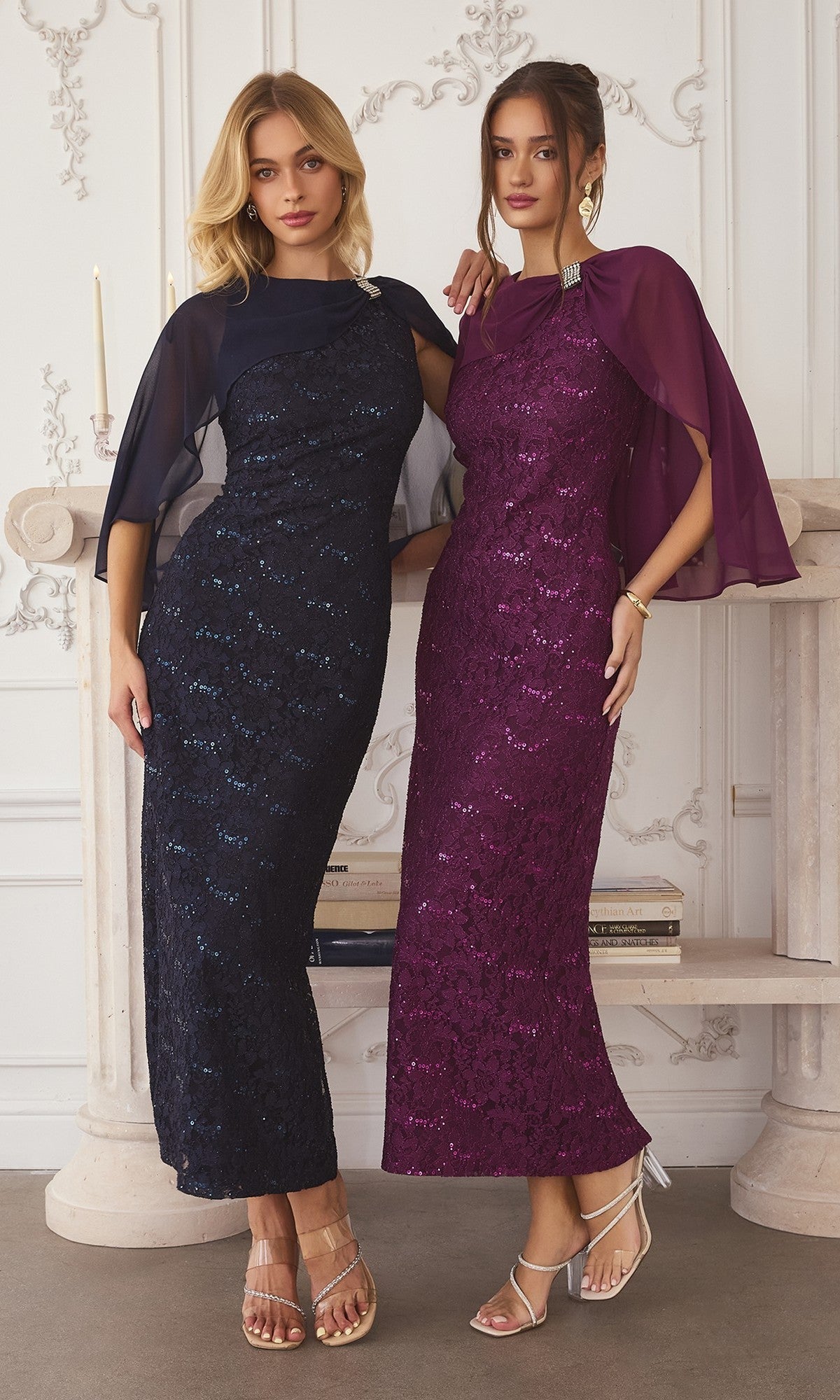 Eggplant Amoris Tea-Length Wedding Guest Dress T906